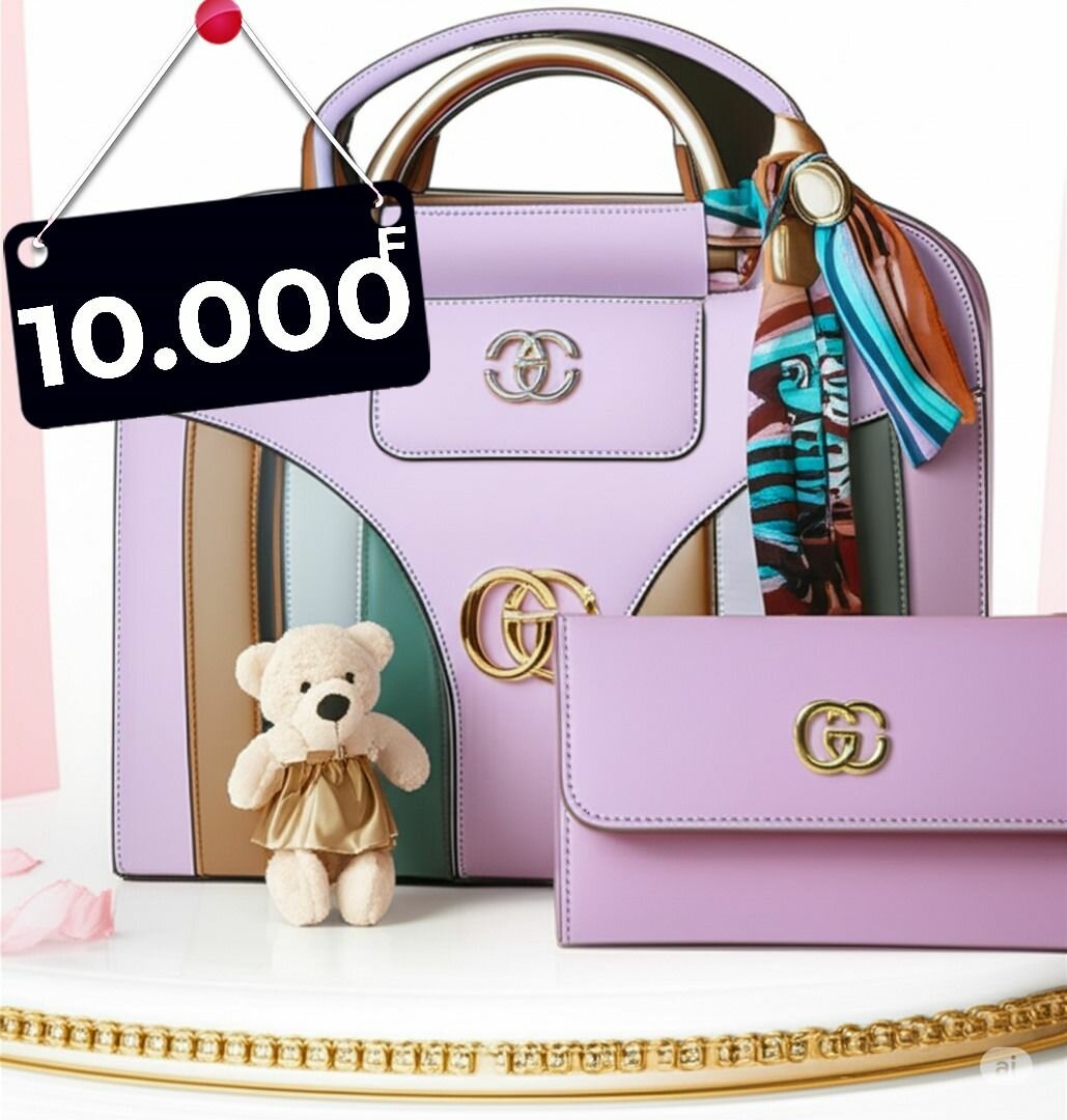 Cap et sac à motifs élégants