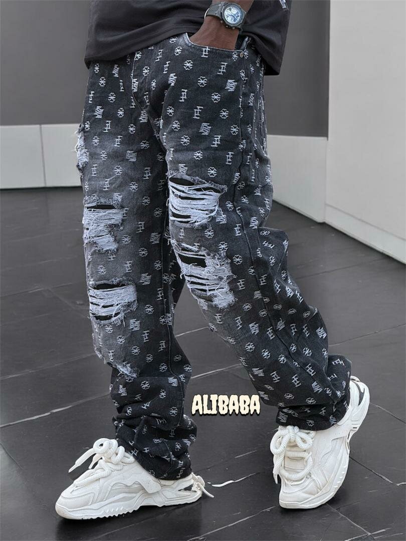 Jeans décontractés rétro homme