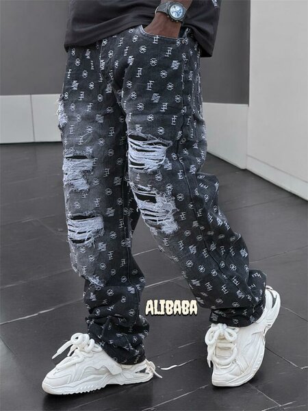 Jeans décontractés rétro homme