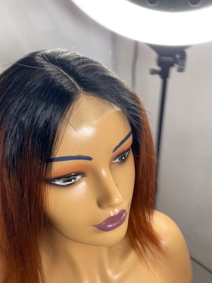 Perruque lace front ombrée