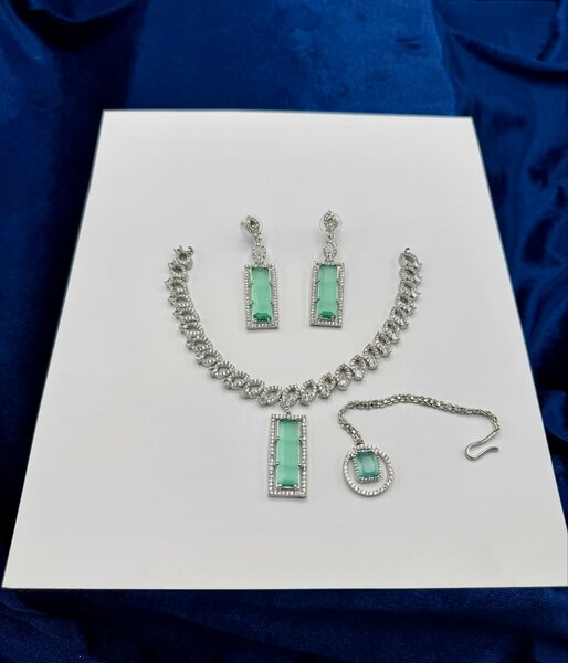 American Diamond 1 karat Necklace set 