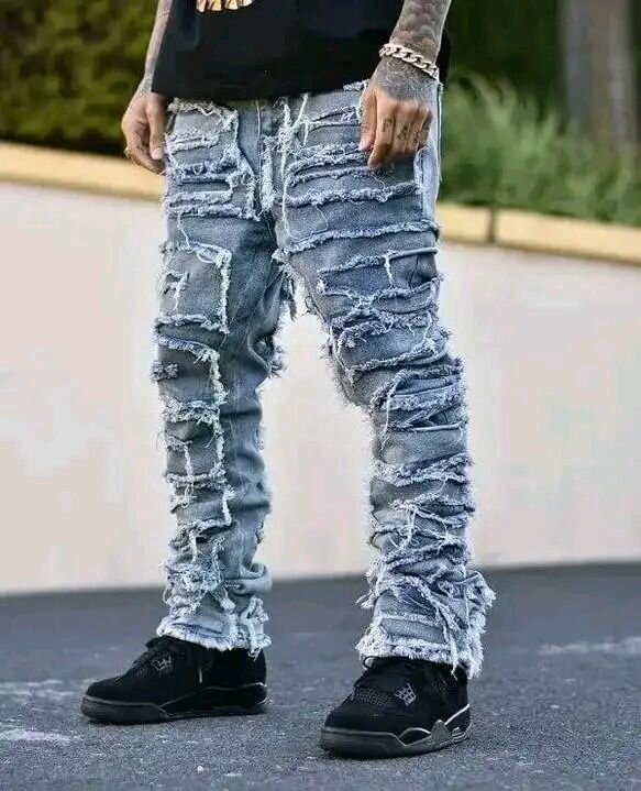 Pantalons en denim déchiré tendance