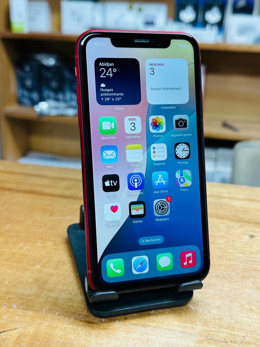 iPhone Rouge avec Support