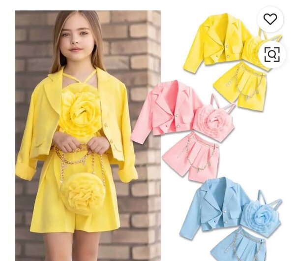 Ensemble coloré fille élégant