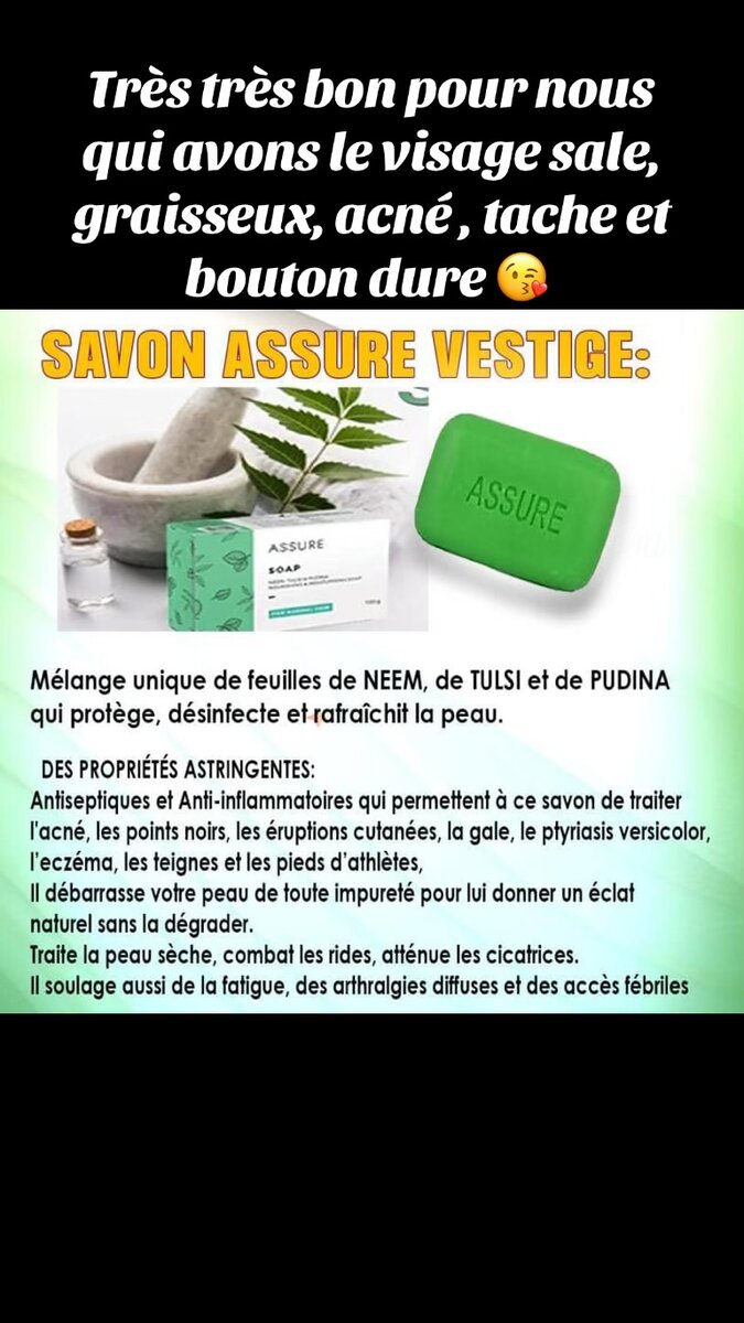 Savon Visage Assure Antibactérien