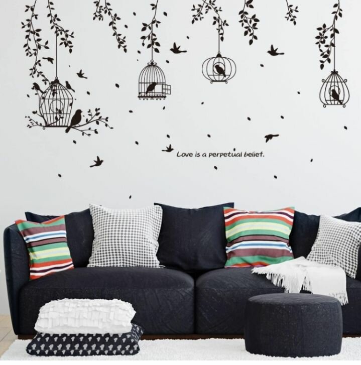 Birds Cage Nature Wall Sticker