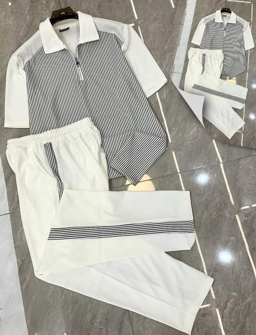 Ensemble casual à rayures