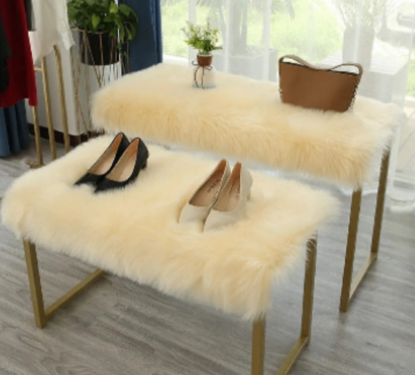 Tapis Fourrure Beige
