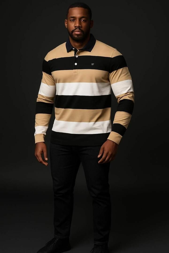Polo rayé homme élégant