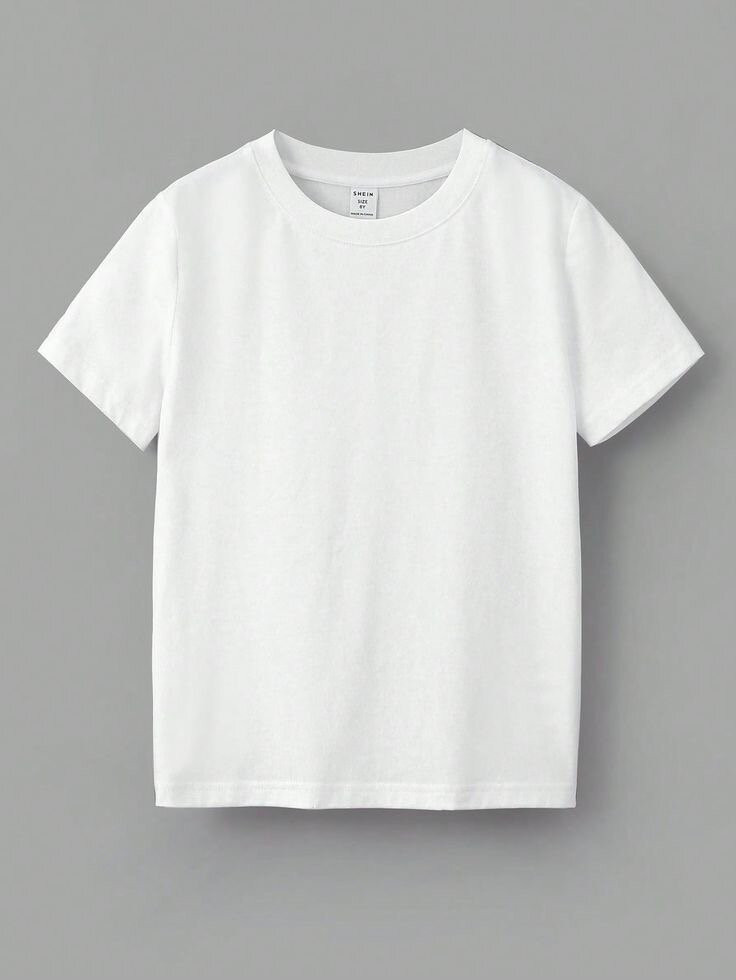 T-shirt blanc en coton classique