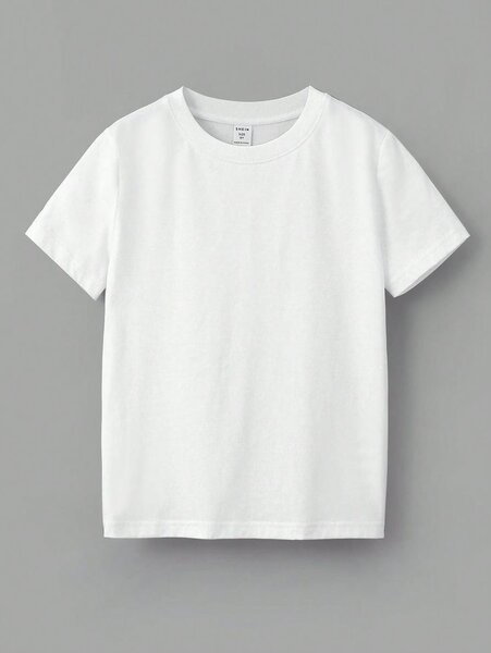 T-shirt blanc en coton classique