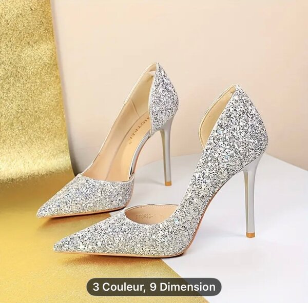 Escarpins Dorés Étincelants