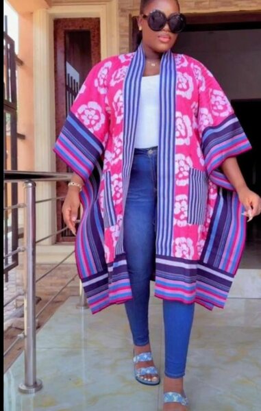 Kimono long floral coloré