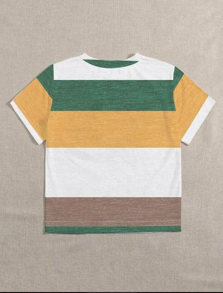 T-shirt rayé coloré pour femme