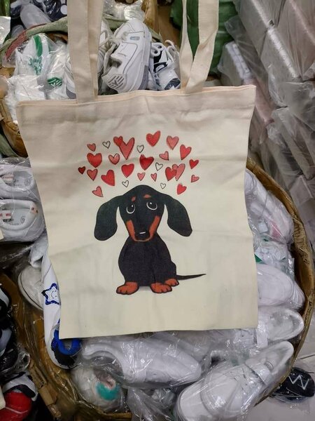 Tote Bag en Coton Imprimé