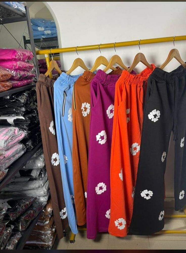 Pantalons décontractés à fleurs