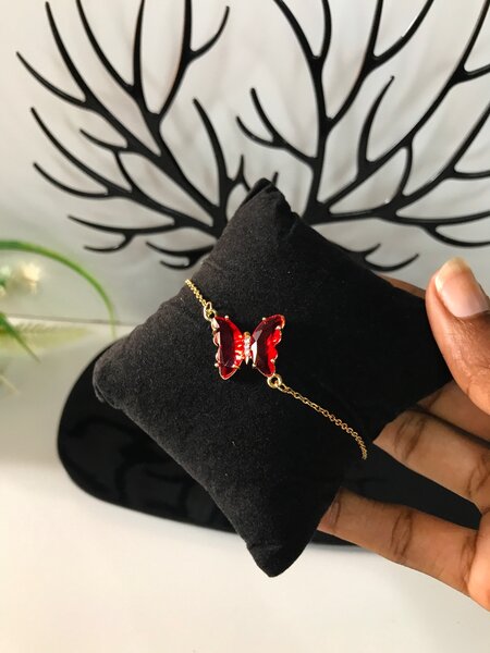 Red butterfly bracelet