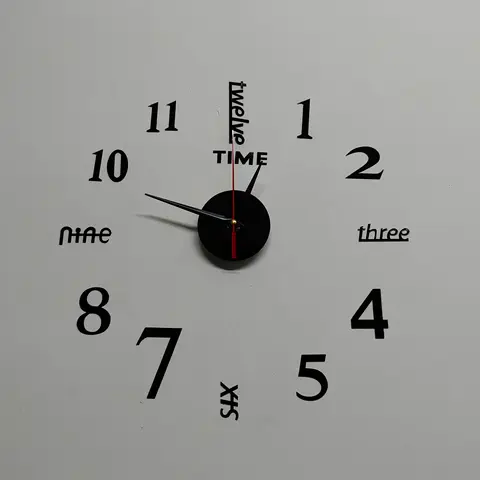 3d clock sticker