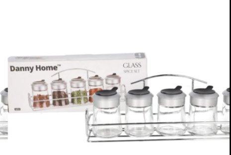 Glass spice set