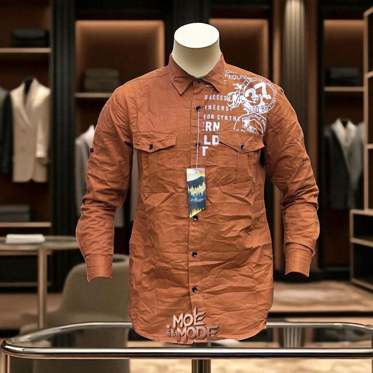 Chemise à manches longues homme