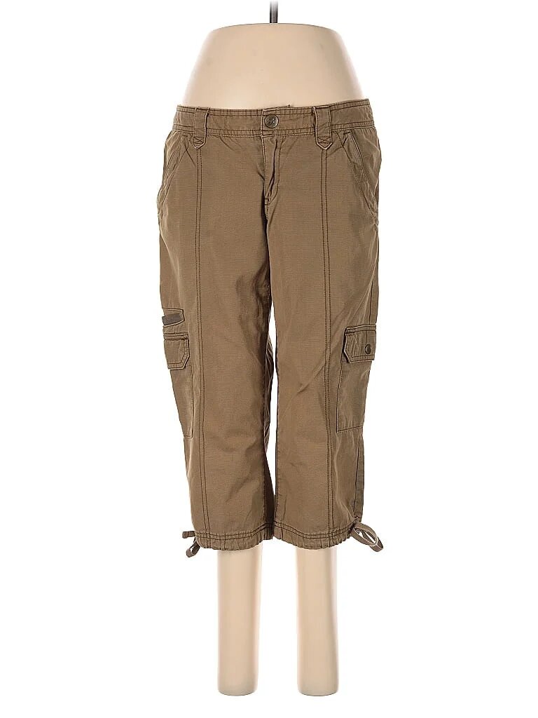 Eddie Bauer Capri Cargo Pants In Light Brown Color