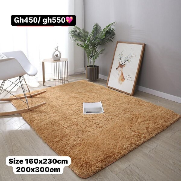 Fluffy carpet beige 160x230