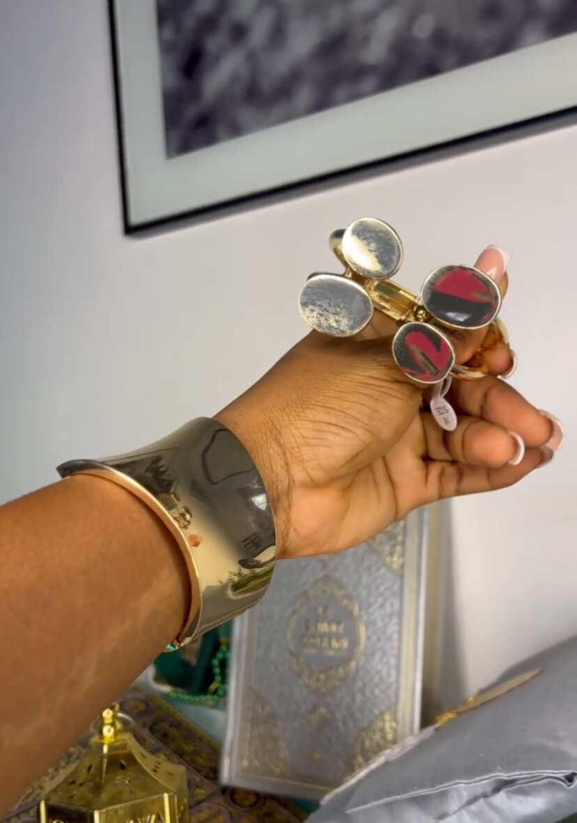 Bracelet manchette doré élégant