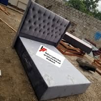 custom made bed with a high base