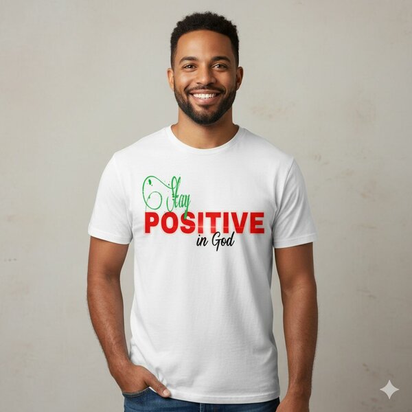 T-shirt 'Stay Positive' à tous