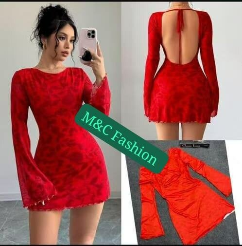Robe Évasée Rouge Glamour