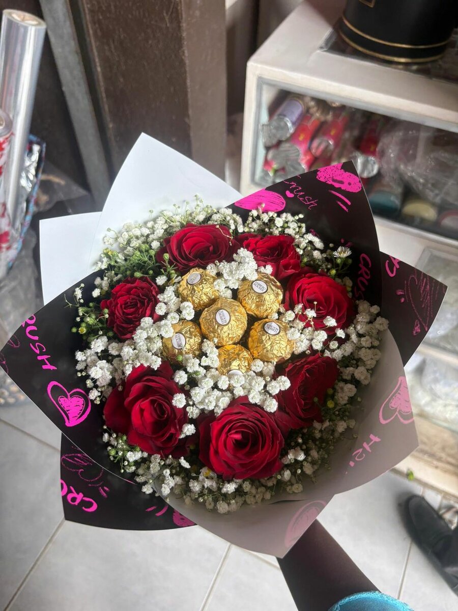 Bouquet Roses Chocolats