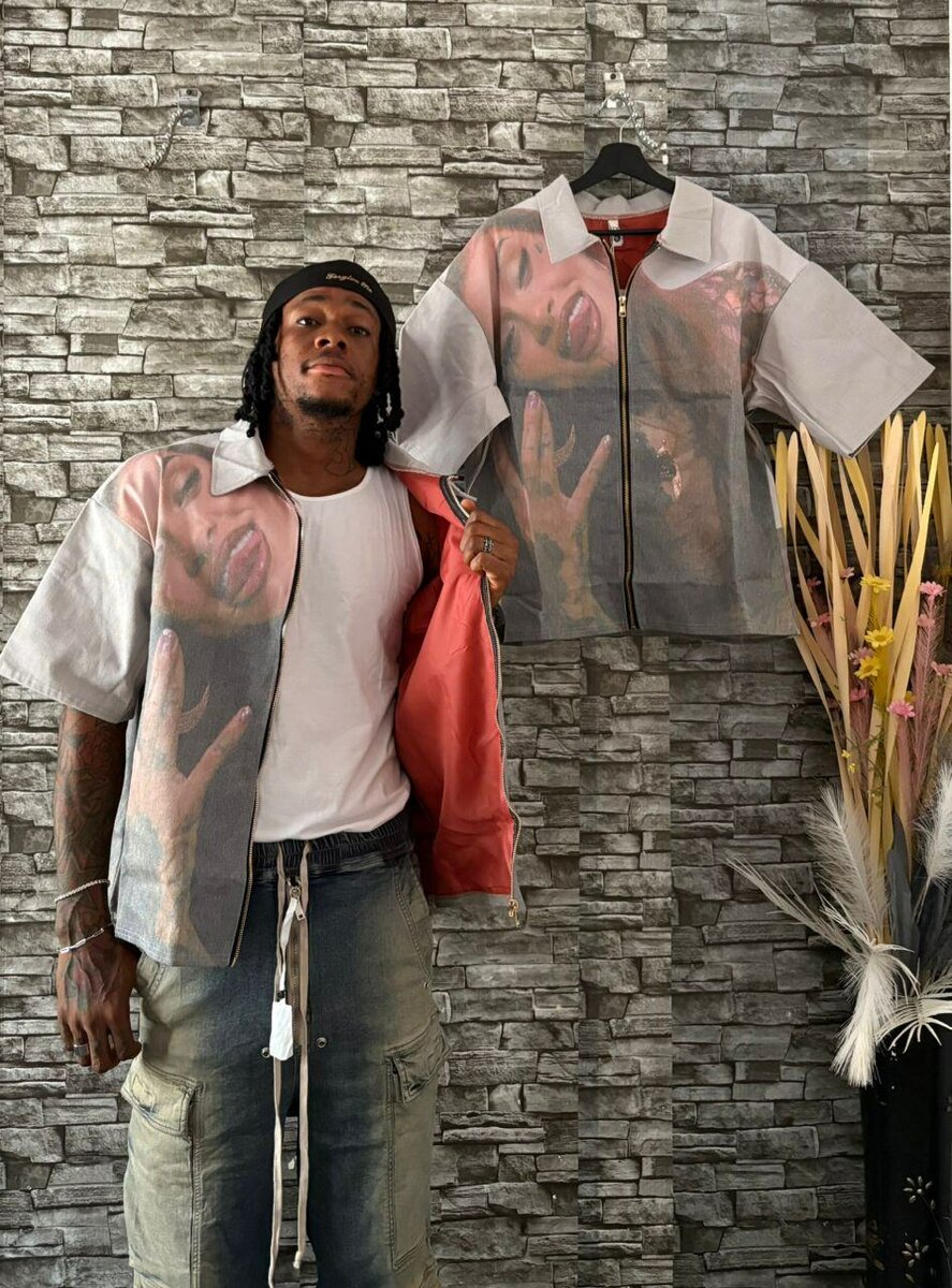 Chemise imprimée unisexe