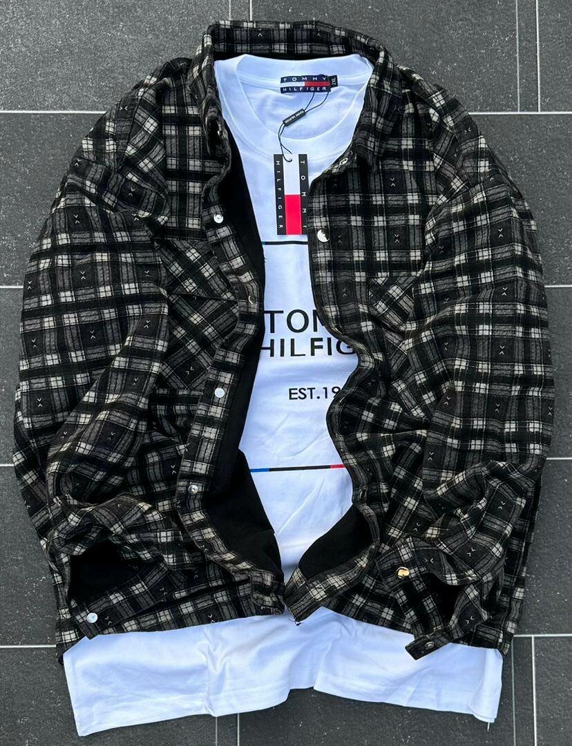 Chemise en flanelle à carreaux