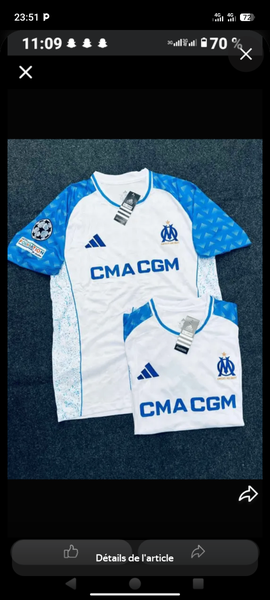 Maillot OM 2023 - Adulte