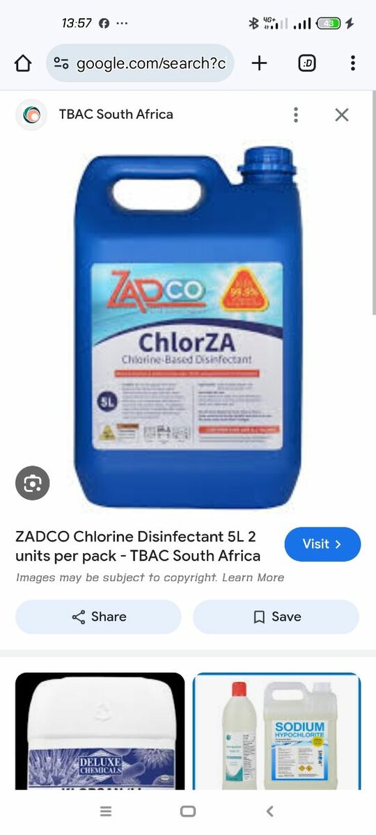 Chlorine & Bleach 25L and above