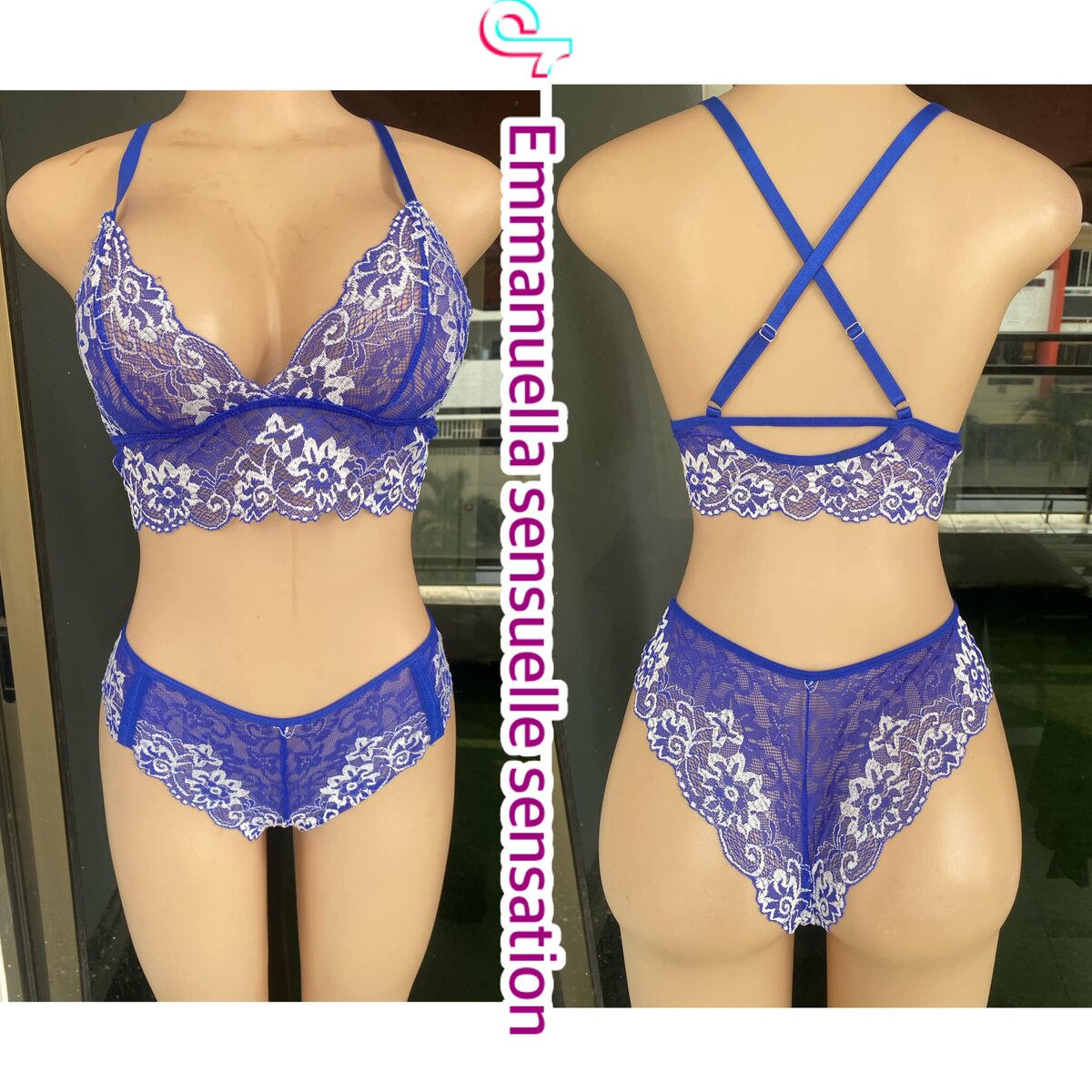 Belle lingerie bleu