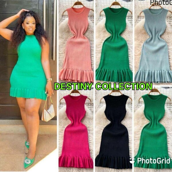 Robe Tricot Volantée Élégante