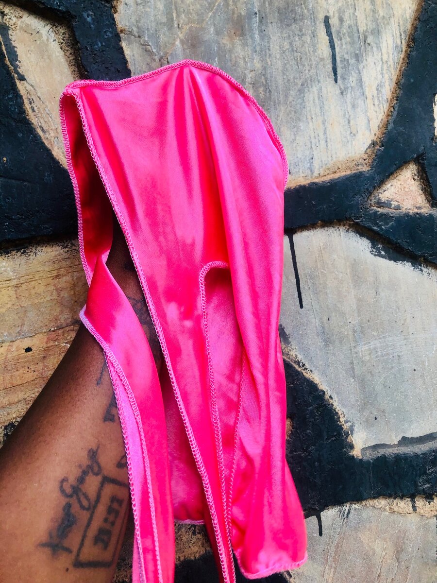 Pink Satin durag