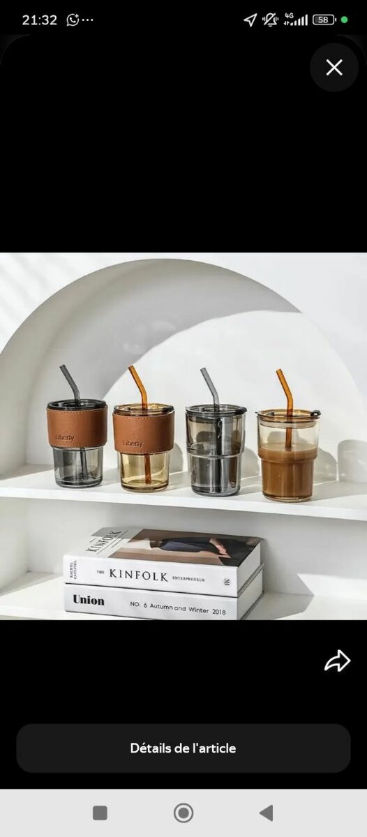 Gobelet Réutilisable avec Couvercle