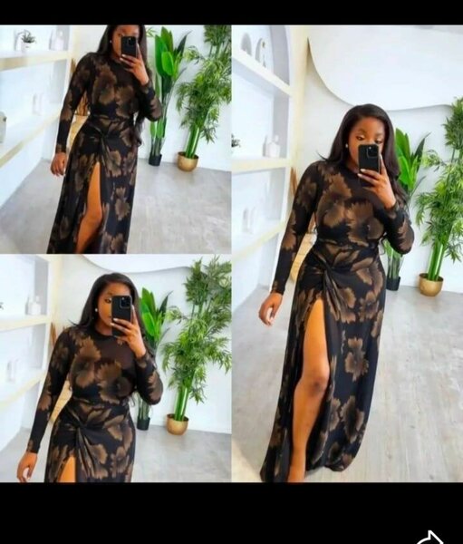 Robe Chic à Fleurs Fendue