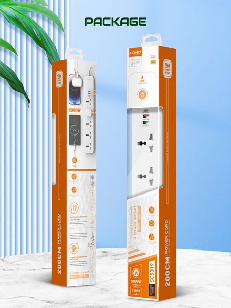 Multiprise intelligente USB 200cm