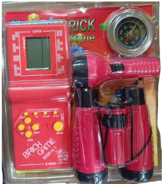 Console &Eacute;lectronique Tetris+Calculatrice+Jumelle Pour Enfants