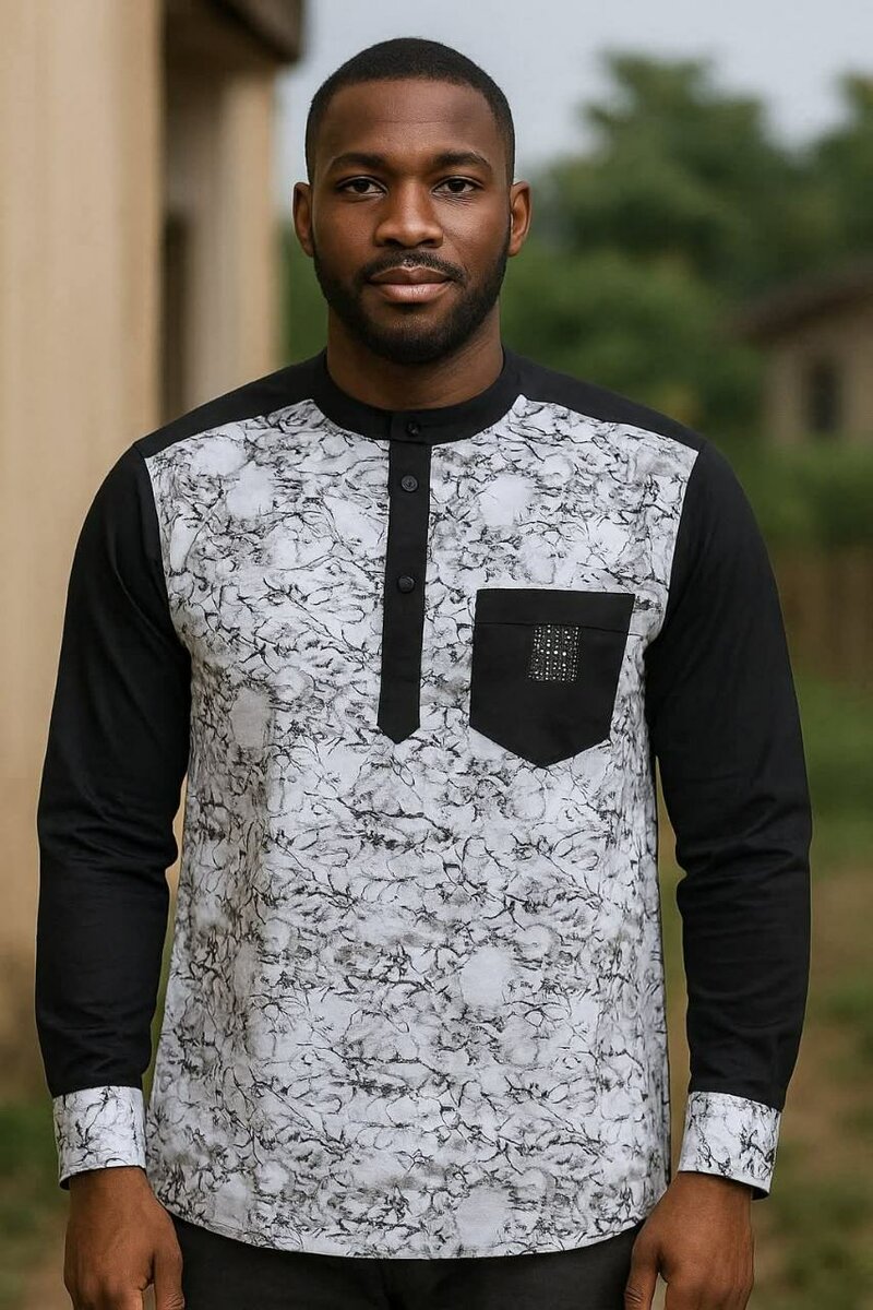 Chemise en wax pour homme