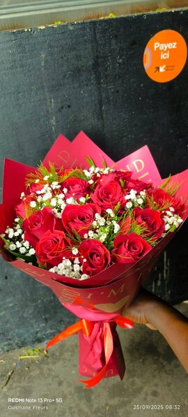 Bouquet de roses rouges élégantes