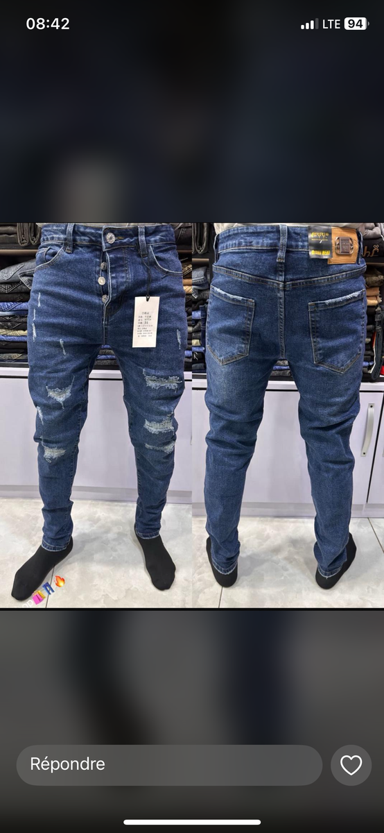 Jeans homme slim déchirés