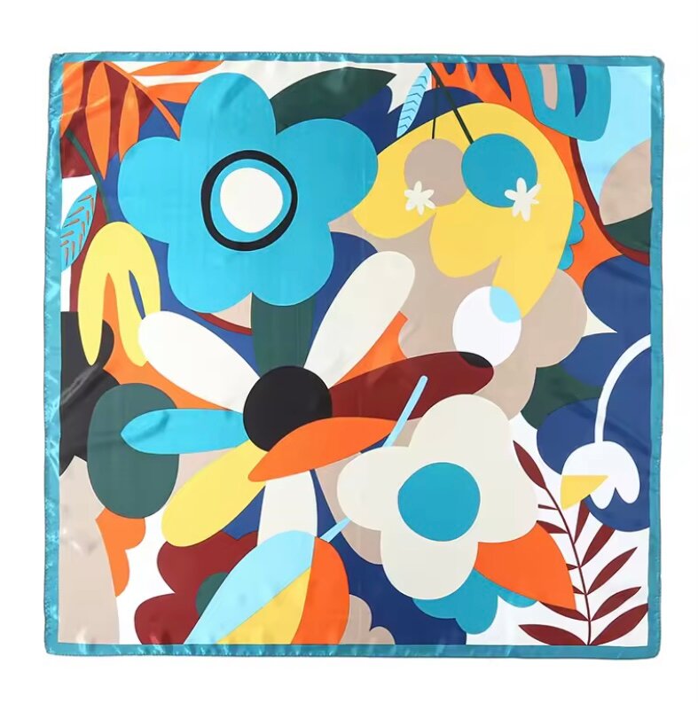Foulard en soie coloré floral