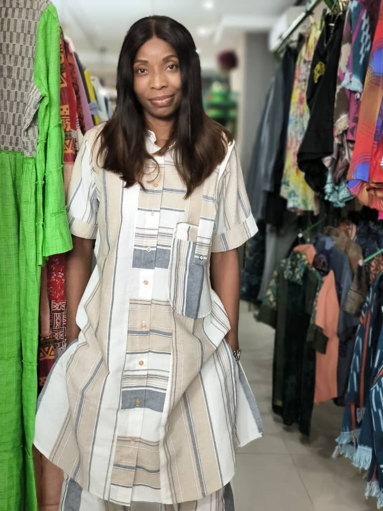 Ensemble tunique rayée