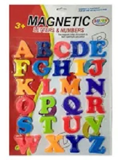 Magnetic Alphabet- Blocks. ABC learning. Multi color. Small size