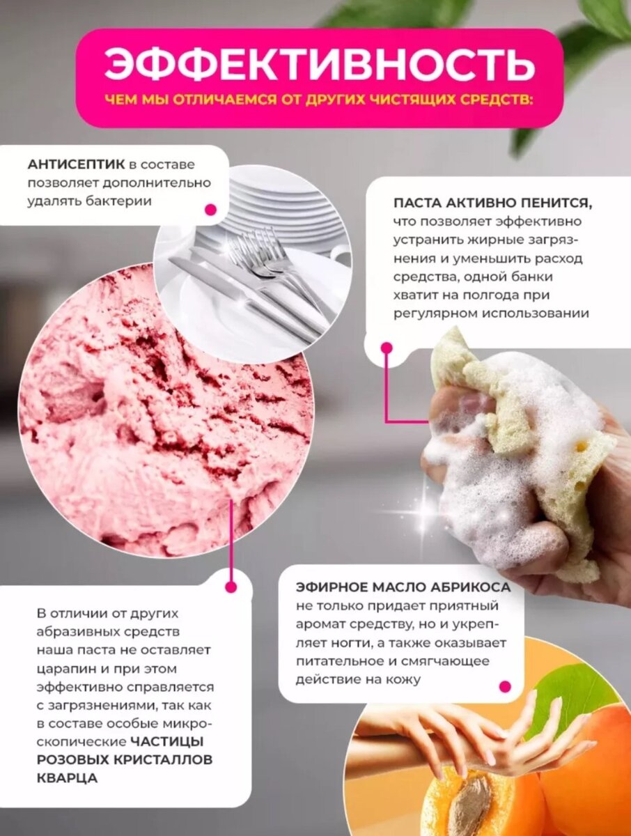 Pink Glam чистящая паста 800гр