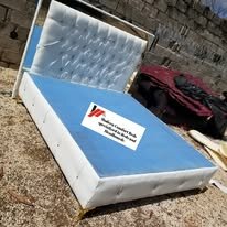 custom made bed with a high base